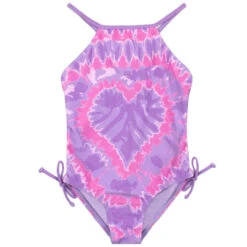 Limeapple Girl's Neveah Heart Print Swimsuit, One-Piece