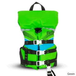 O'Brien Child Nylon Life Jacket W/ Collar PFD -KAYAKK Water Shop OBrien OBR2221837 Green Txt