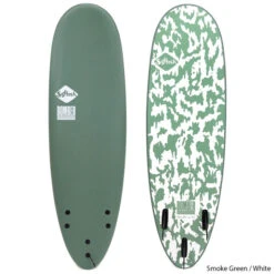 Softech Bomber 5' 10" Handshaped Surfboard -KAYAKK Water Shop Softech SURBOMII SGW 510 SmokeGreenWhite TXT