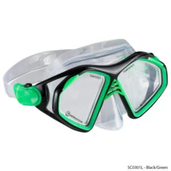 U.S. Divers Admiral Mask And Snorkel Combo -KAYAKK Water Shop USDivers USDSC0301L BlackGreen2TXT